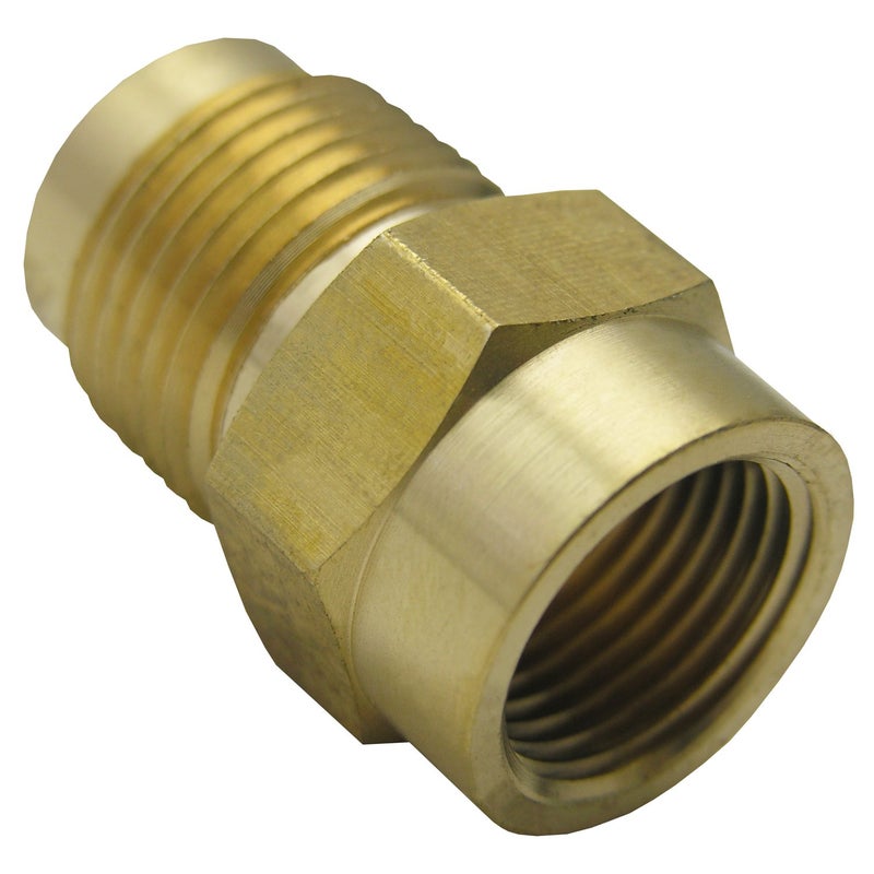 LASCO 17-5853 1/2-Inch Female Flare X 5/8-Inch Male Flare Brass Adapter - Image 1